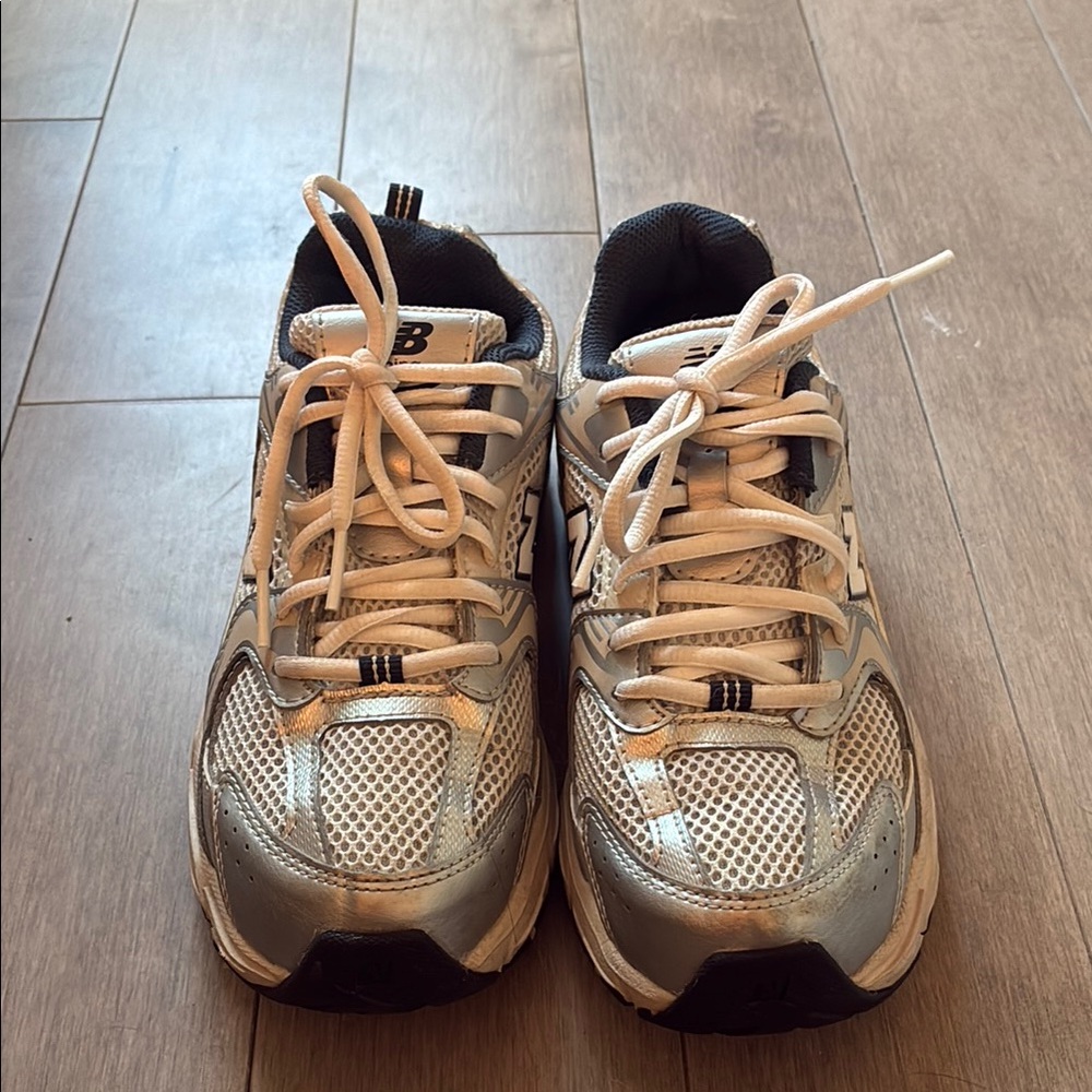 New Balance Silver Mesh Athletic Sneakers - Women's/Unisex